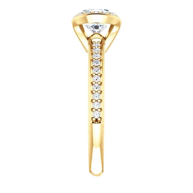 Round Diamond Engagement Ring 1.86 Carats Yellow Gold 14K Jewelry New