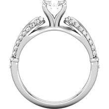 Round Real Diamond Engagement Ring 1.91 Carats White Gold 14K