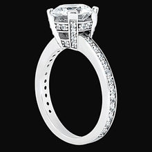 Round Real Diamond Engagement Solitaire Ring With Accents 2.26 Carats