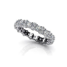 Round Real Diamond Eternity Band 3 Carats White Gold 14K Jewelry