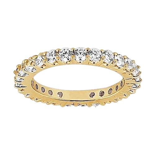 Round Real Diamond Eternity Gold Yellow Womens Band 1.35 Carats New