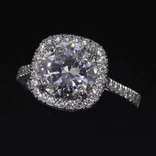 Round Real Diamond Halo Engagement Ring 2.75 Carats White Gold 14K 3