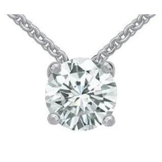 Round Real Diamond Jewelry Pendant Necklace 2.50 Ct Diamond