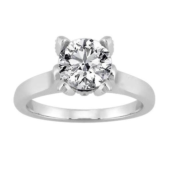 Round Real Diamond Solitaire Ring 2 Carat New Jewelry