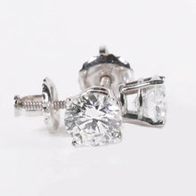 Round Real Diamond Stud Earrings 2 Carats