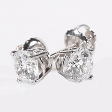 Round Real Diamond Stud Earrings 2 Carats
