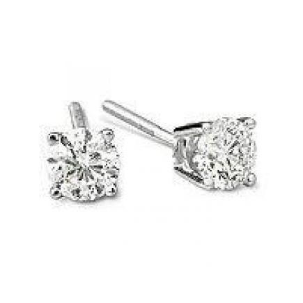 Round Real Diamond Studs Earring 3 Ct. White Gold Jewelry