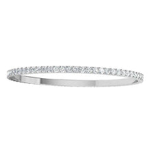 Round Real Diamond Tennis Bangle 6.20 Ct White Gold 14K