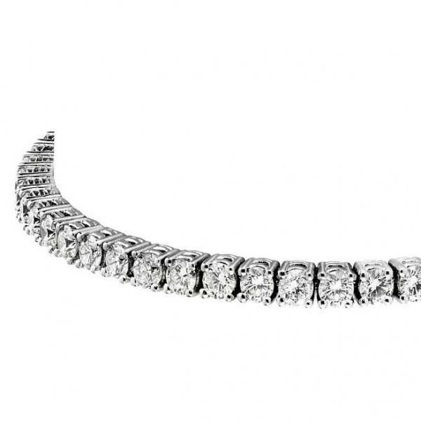 Round Real Diamond Tennis Bracelet 6.50 Carats White Gold 14K Jewelry