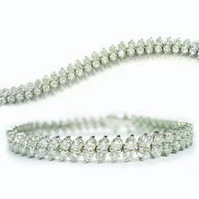 Round Real Diamond Tennis Bracelet White Gold 14K 12 Ct Prong Setting