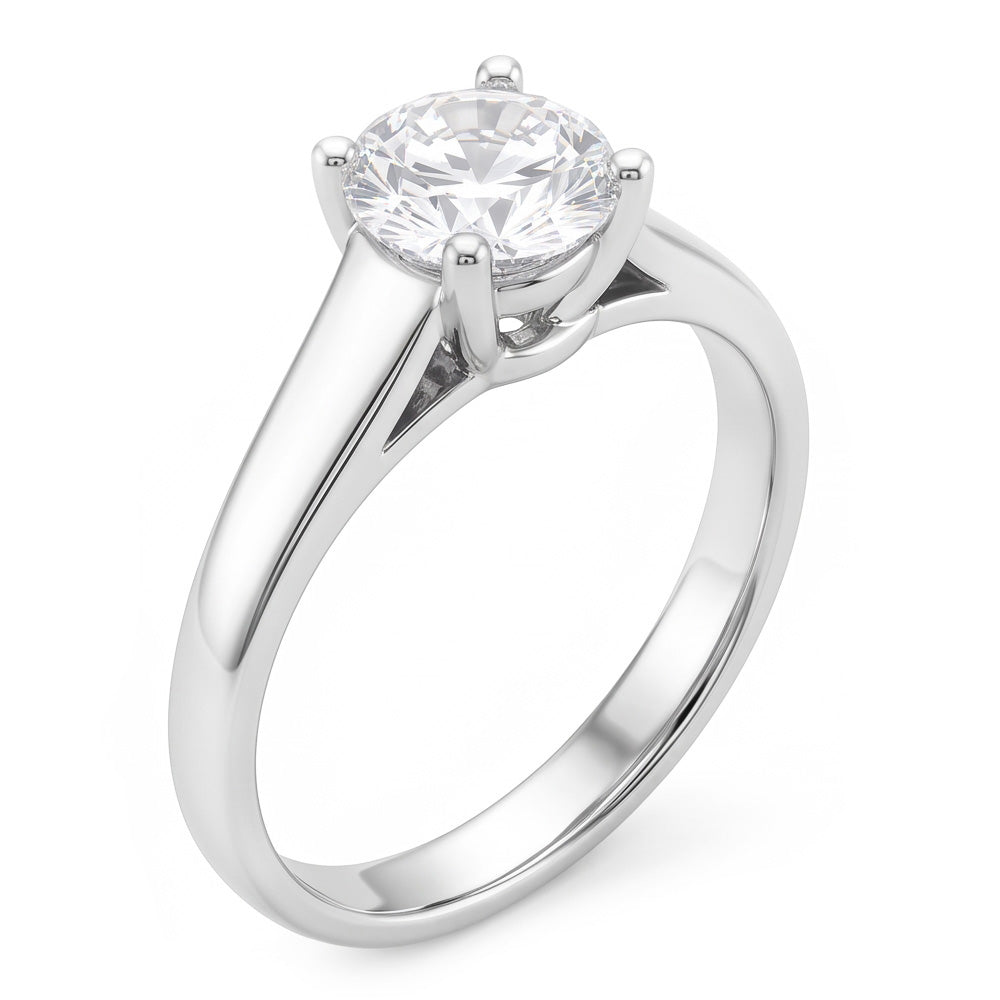 Round Real Natural Earth Mined DIAMOND ( NOT LAB GROWN ) Jewellery Solitaire Ring