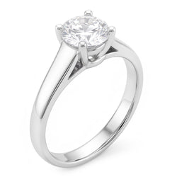 Round Real Natural Earth Mined DIAMOND ( NOT LAB GROWN ) Jewellery Solitaire Ring
