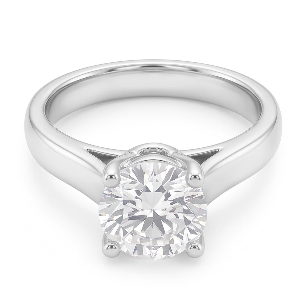 Round Real Natural Earth Mined DIAMOND ( NOT LAB GROWN ) Jewellery Solitaire Ring