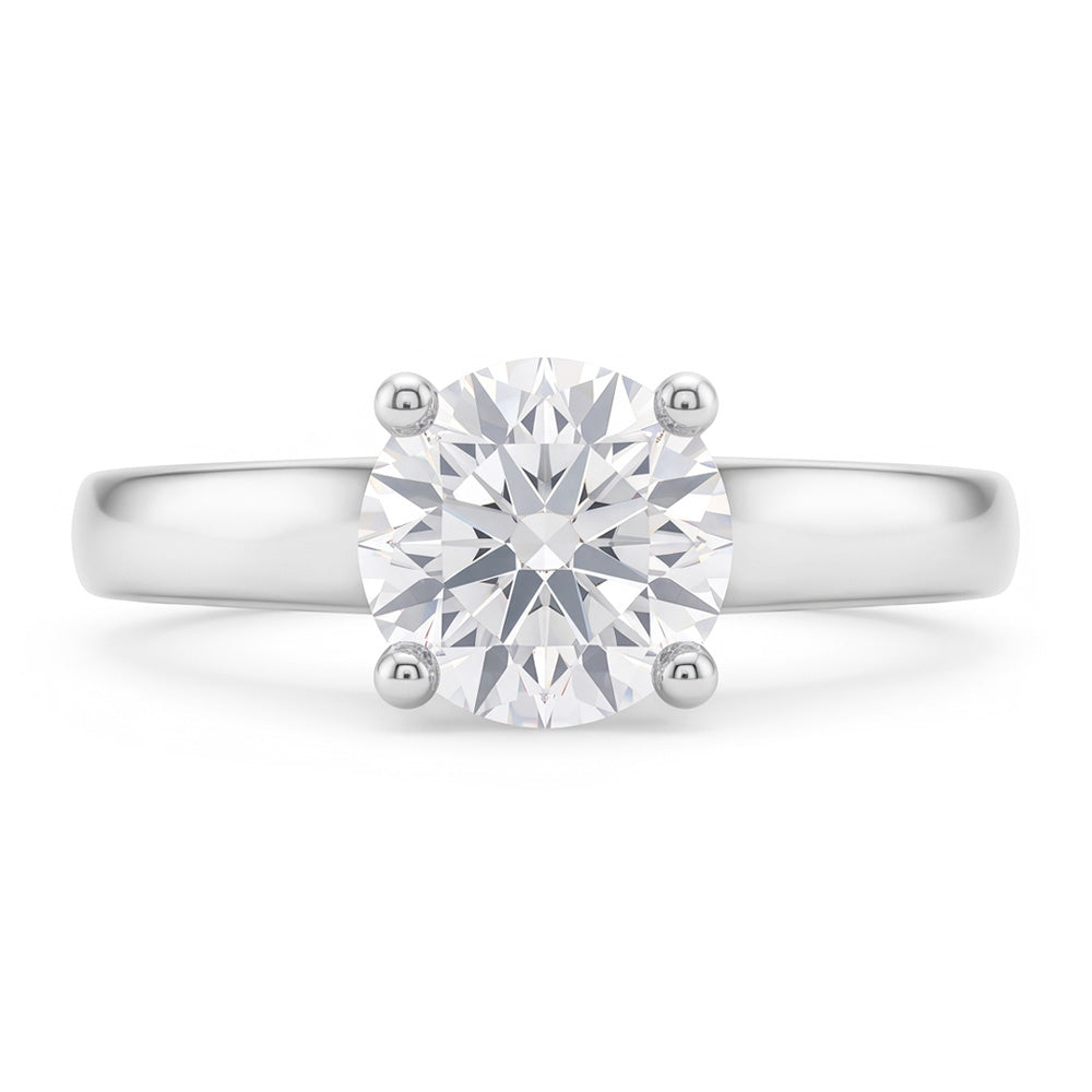 Round Real Natural Earth Mined DIAMOND ( NOT LAB GROWN ) Jewellery Solitaire Ring