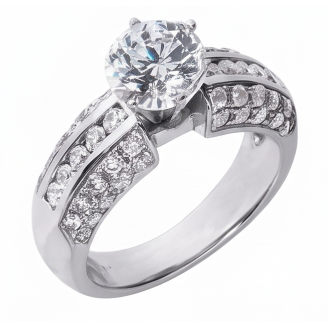Round Real Natural Earth Mined DIAMOND ( NOT LAB GROWN )s Anniversary Ring 2.25 Carats White Gold 14K Jewellery