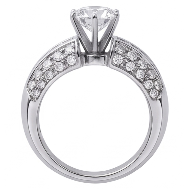 Round Real Natural Earth Mined DIAMOND ( NOT LAB GROWN )s Anniversary Ring 2.25 Carats White Gold 14K Jewellery