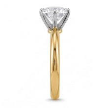 Round Real Natural Earth Mined Diamond 3.52 Ct. Solitaire Ring Two Tone Jewelry