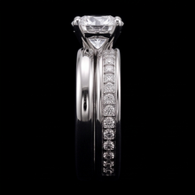 Round Real Natural Earth Mined Diamond Anniversary Ring Set 3 Carats Prong Set White Gold 14K