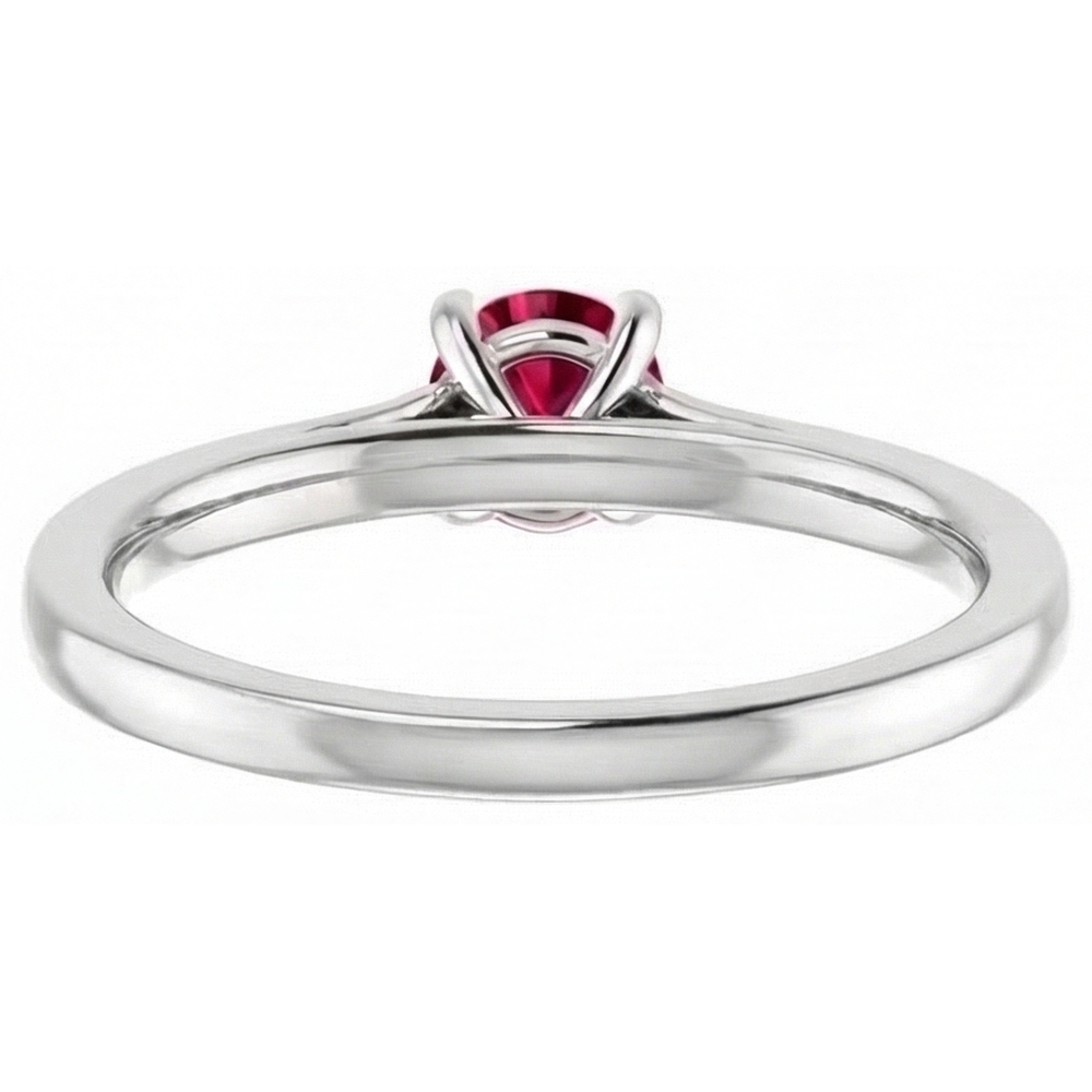 natural round ruby 2ct ring with diamond accents