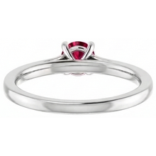 natural round ruby 2ct ring with diamond accents