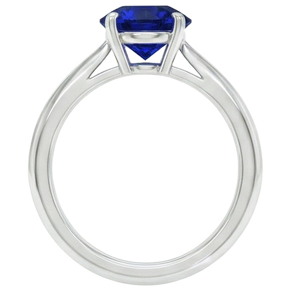 Round Sapphire One Stone Ring Design