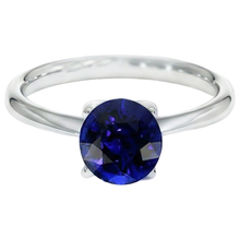 Round Sapphire One Stone Ring Design
