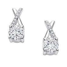 Round Shape G-Vs1 Real Diamond Lady Drop Earring 2.40 Carats White Gold 14K
