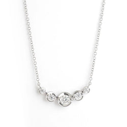 Round Shaped Real Diamond Ladies Necklace Pendant 5.5 Carat White Gold 14K