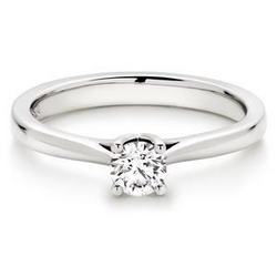 Round Solitaire 1.10 Carat Real Diamond Engagement Ring White Gold 14K