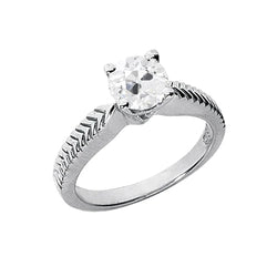 Round Solitaire Anniversary Ring Old Miner Genuine Diamond 1 Carat