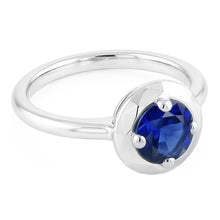 Round Solitaire Blue Sapphire Ring 1 Carat 4 Prong Gemstone Jewellery