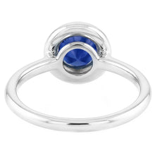 Round Solitaire Blue Sapphire Ring 1 Carat 4 Prong Gemstone Jewellery
