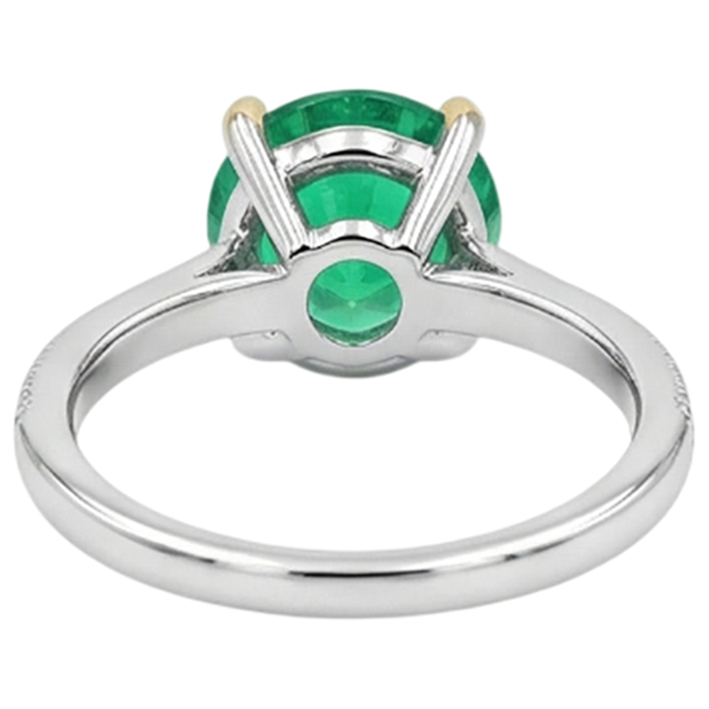 Handcrafted Emerald Precious Stone Ring 3 ct – detail view
