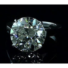 Round Solitaire Natural Diamond Ring 5 Carats White Gold