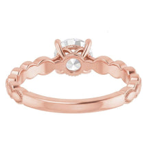 natural round diamond 2ct ring top view