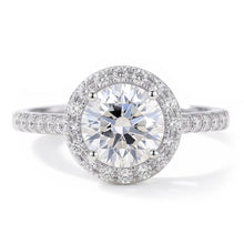 Round Solitaire Old Mine Cut Real Natural Earth Mined Diamond Ring With Accents 2.50 Carats