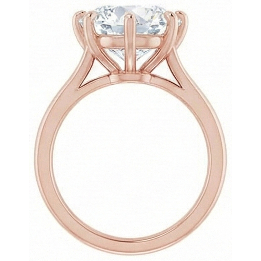 Round Solitaire Old Miner Natural Earth Mined Diamond Ring 6 Prong Set 6.50 Carats