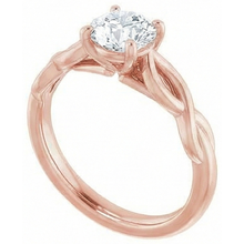 Round Solitaire Ring Old Cut Genuine Natural Earth Mined Diamond Prong Set 2 Carats Infinity Style