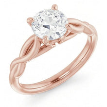 natural round diamond 2ct ring close up detail