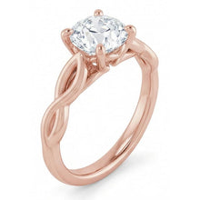 natural round diamond 2ct ring top view