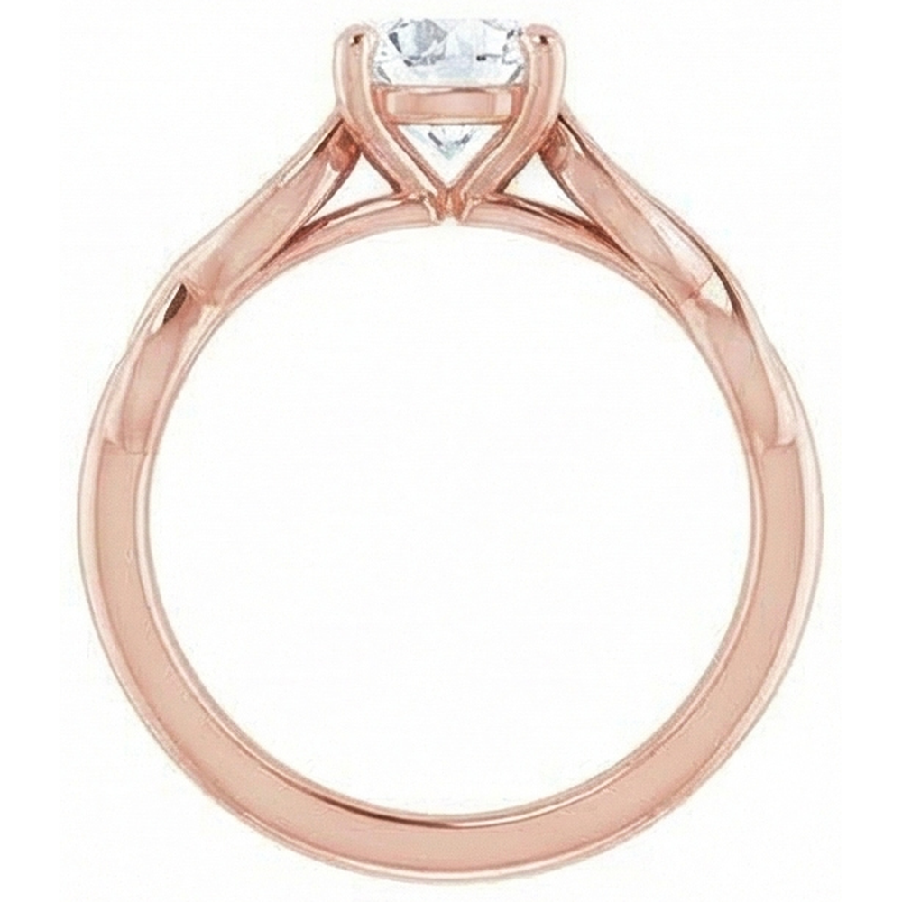 Round Solitaire Ring Old Cut Genuine Natural Earth Mined Diamond Prong Set 2 Carats Infinity Style