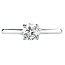 Round Solitaire Ring Old Mine Cut Real Diamond Jewelry 1 Carat