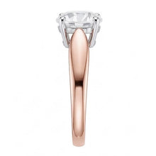 natural round diamond 1.50ct ring close up detail
