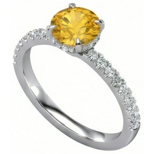 natural round sapphire 3.50ct ring side angle