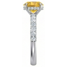 natural round sapphire 3.50ct ring with diamond accents