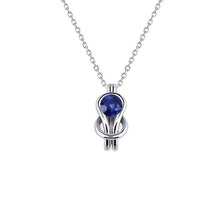 Royal Blue Sapphire Precious Stone Pendant 0.50-ct 14K White Gold – main view
