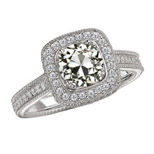 Brilliant Diamond Halo Setting Ring 3-ct 14K White Gold – main view