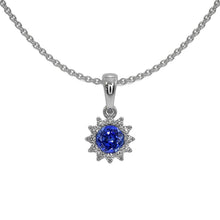 Luxury Royal Blue Sapphire Gemstone Pendant 1 ct – main view