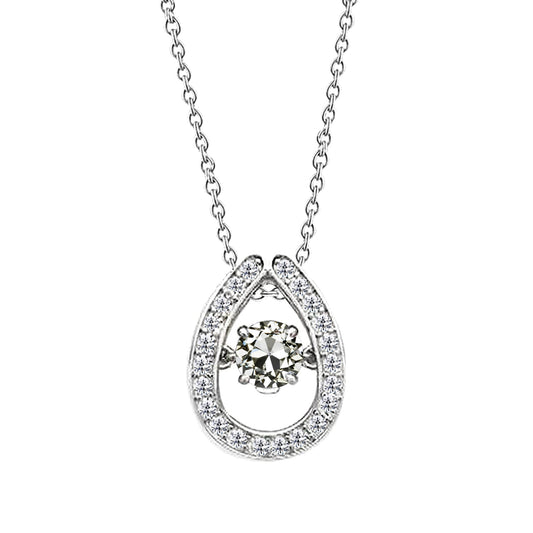 Drop Pendant 14K White Gold with Diamond – main view