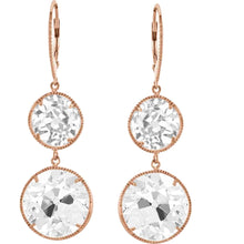 Fine Diamond Drop Earrings 7-ct 14K Rose Gold – main view